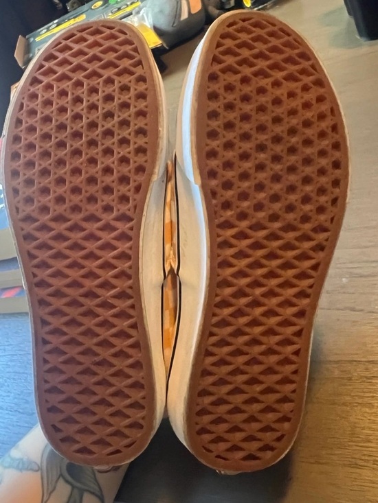 Vans Yellow & White Checkerboard Low-Top Sneakers - Picture 4 of 5